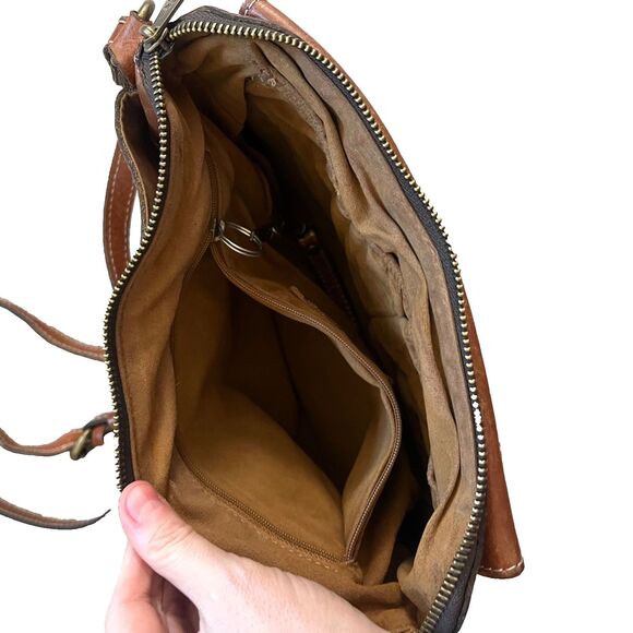 Patricia Nash Avellino Brown Leather Crossbody Bag - Picture 11 of 11